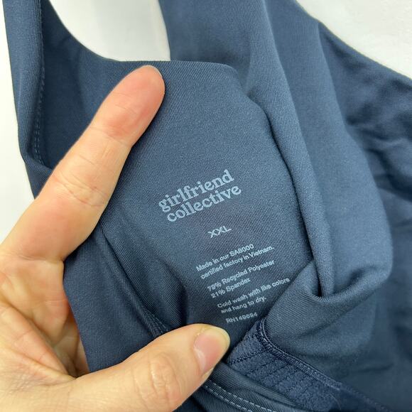 Girlfriend Collective Blue Unitard Plus Size XXL Romper One Piece Athleisure - Picture 7 of 7